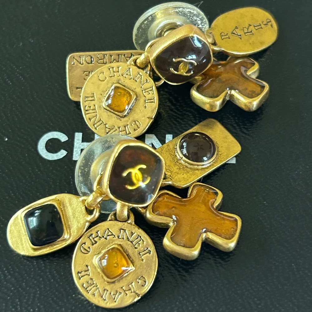 Vintage Chanel Multi Charm Earrings
